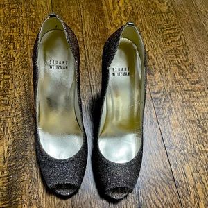 Size 8, worn once Stuart Weitzman Dippy Pyrite Nocturn heels. Like new!